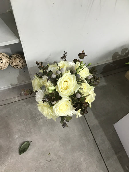 White roses bouquet